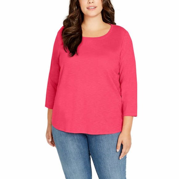 NWT KS ¾ Sleeve Slub Tee - Picture 1 of 3